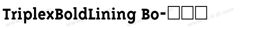 TriplexBoldLining Bo字体转换